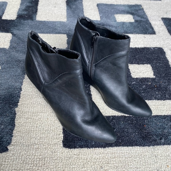 Leather Wedge Ankle Boots - Picture 2 of 5